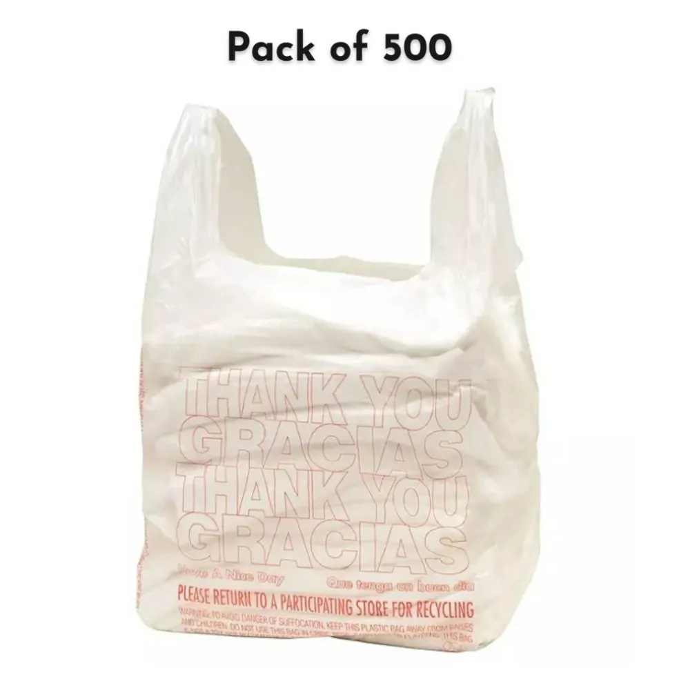 Plastic Merchandise Bags Small T-Shirt Carry Out Bags | RAHEEV