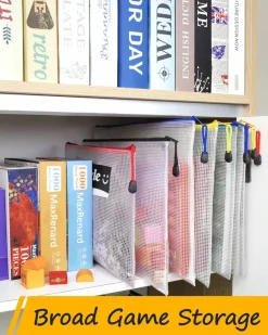 Plastic Mesh Zipper Pouch 6 Colors, 12 Packs (Multicolored)