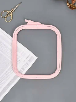 Plastic Square Hoop Nurge 170-14 Pastel Pink