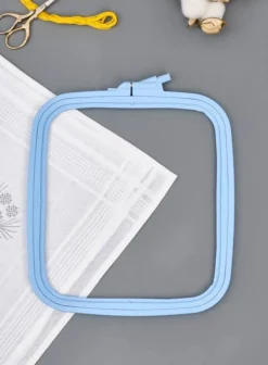 Plastic Square Hoop Nurge 170-14 Pastel Blue