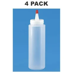 Plastic Squeeze Bottle 8 Ounce LDPE Yorker Cap
