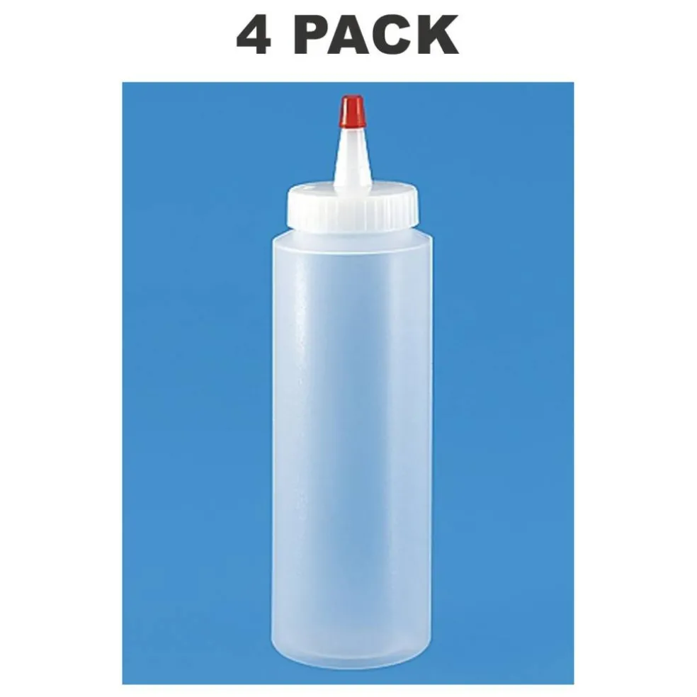 Plastic Squeeze Bottle 8 Ounce LDPE Yorker Cap
