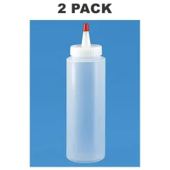 Plastic Squeeze Bottle 8 Ounce LDPE Yorker Cap