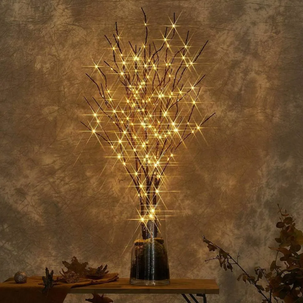 Plug in Lighted Branch with Fairy Lights - 150 LED, Brown (32 Inch)