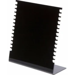 Plymor Black Acrylic Necklace Display Stand With Side Hooks, 10.625" W x 4" D x 11.75" H