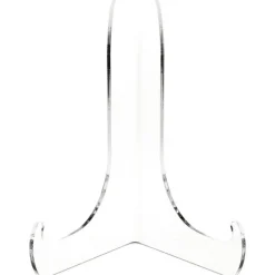 Plymor Clear Acrylic 60-Degree Angle Easel With Shallow Support Ledges, 6" H x 4.5" W x 3.5" D