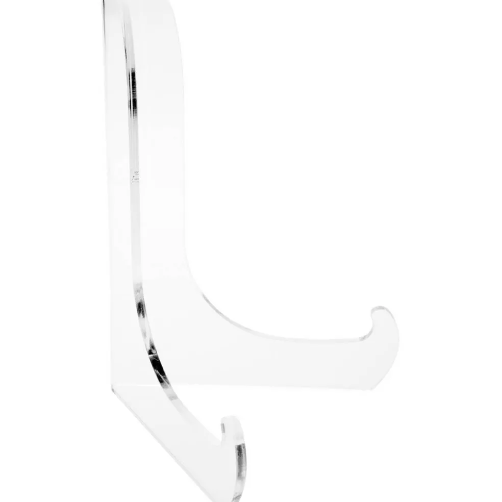 Plymor Clear Acrylic 60-Degree Angle Easel With Shallow Support Ledges, 7.5" H x 5.75" W x 4.75" D