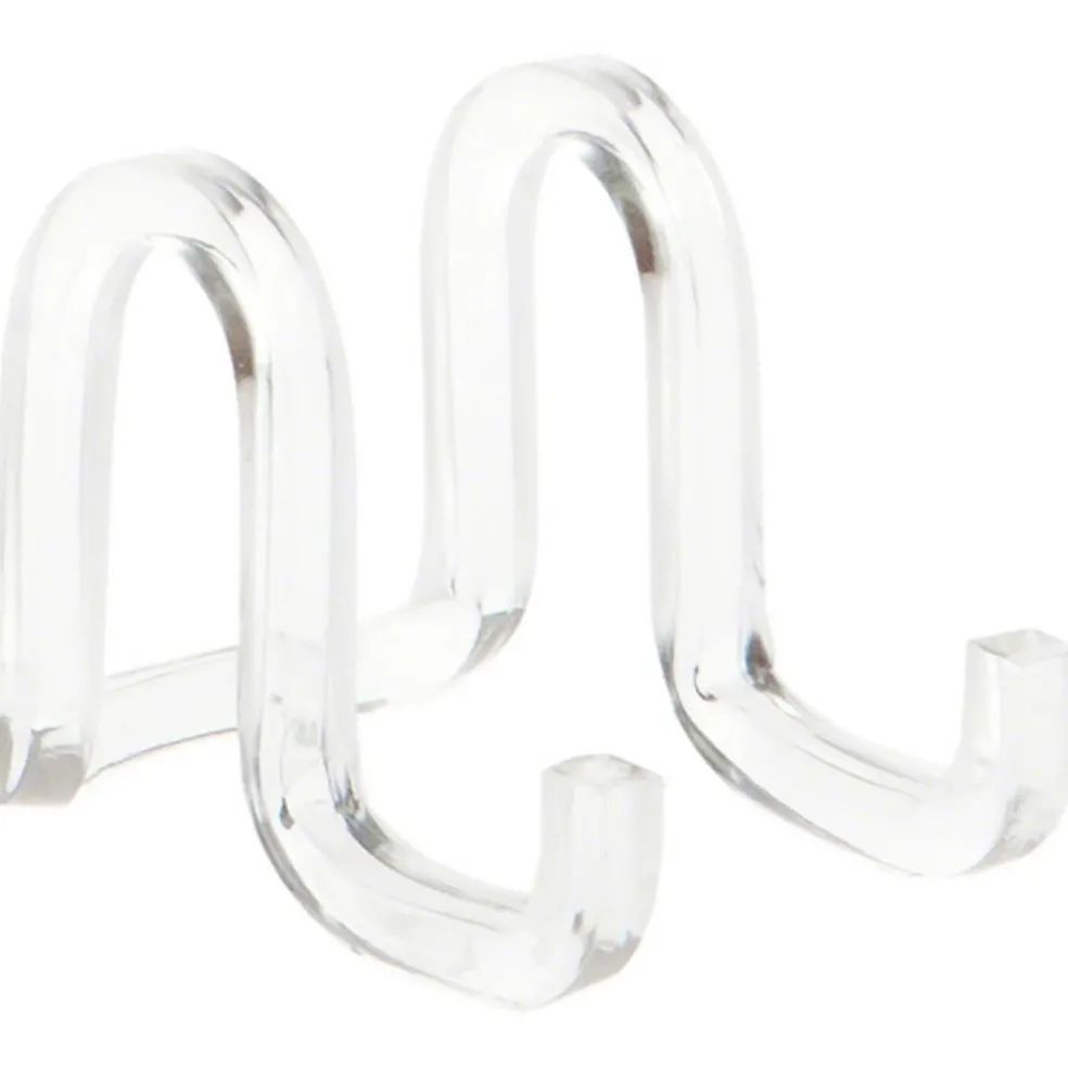 Plymor Clear Acrylic Ribbon-Style Display Easel, 1.875" H x 1.75" W x 2.625" D