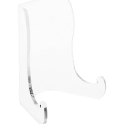 Plymor Clear Acrylic Small Flat Back Easel with Shallow Support Ledges, 3" H x 2.5" W x 2" D