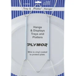 Plymor Stainless Steel Wall Mountable Tray and Platter Hanger, 14.25" H x 6.5" W x 0.875" D (For Trays or Platters 16" - 30")