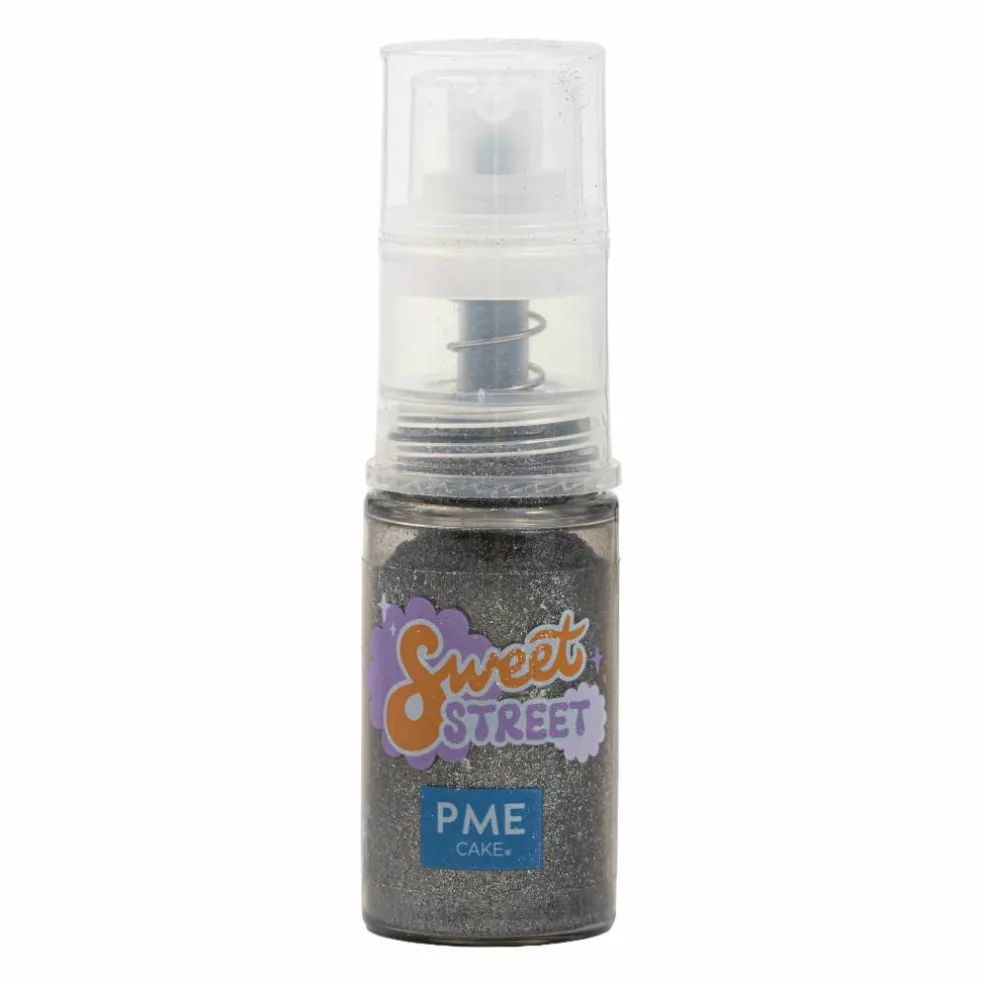 PME Cake Sweet Street® Black Edible Glitter Shimmer Spray