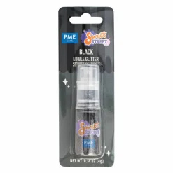 PME Cake Sweet Street® Black Edible Glitter Shimmer Spray