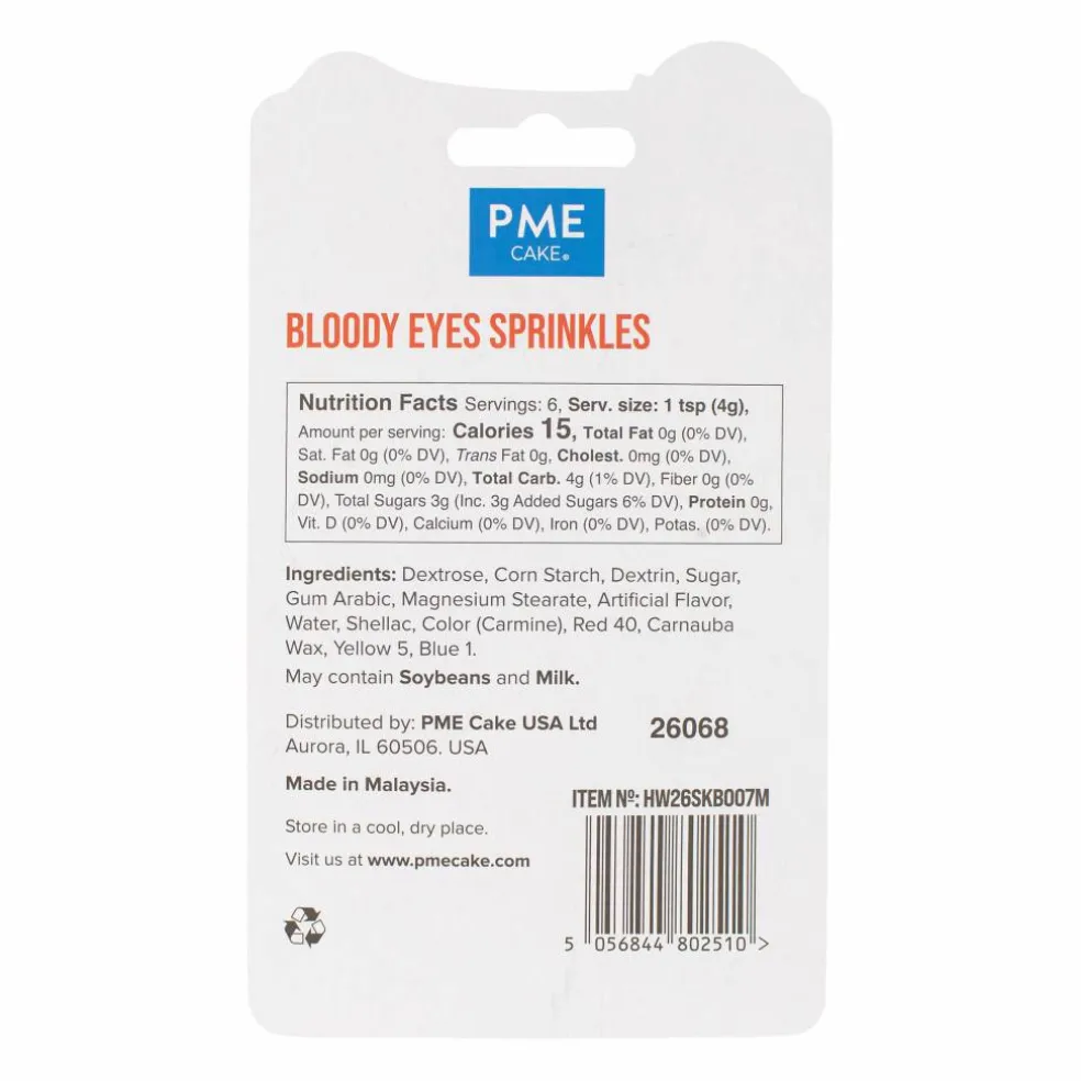 PME Cake Sweet Street® Bloody Eyes Sprinkles