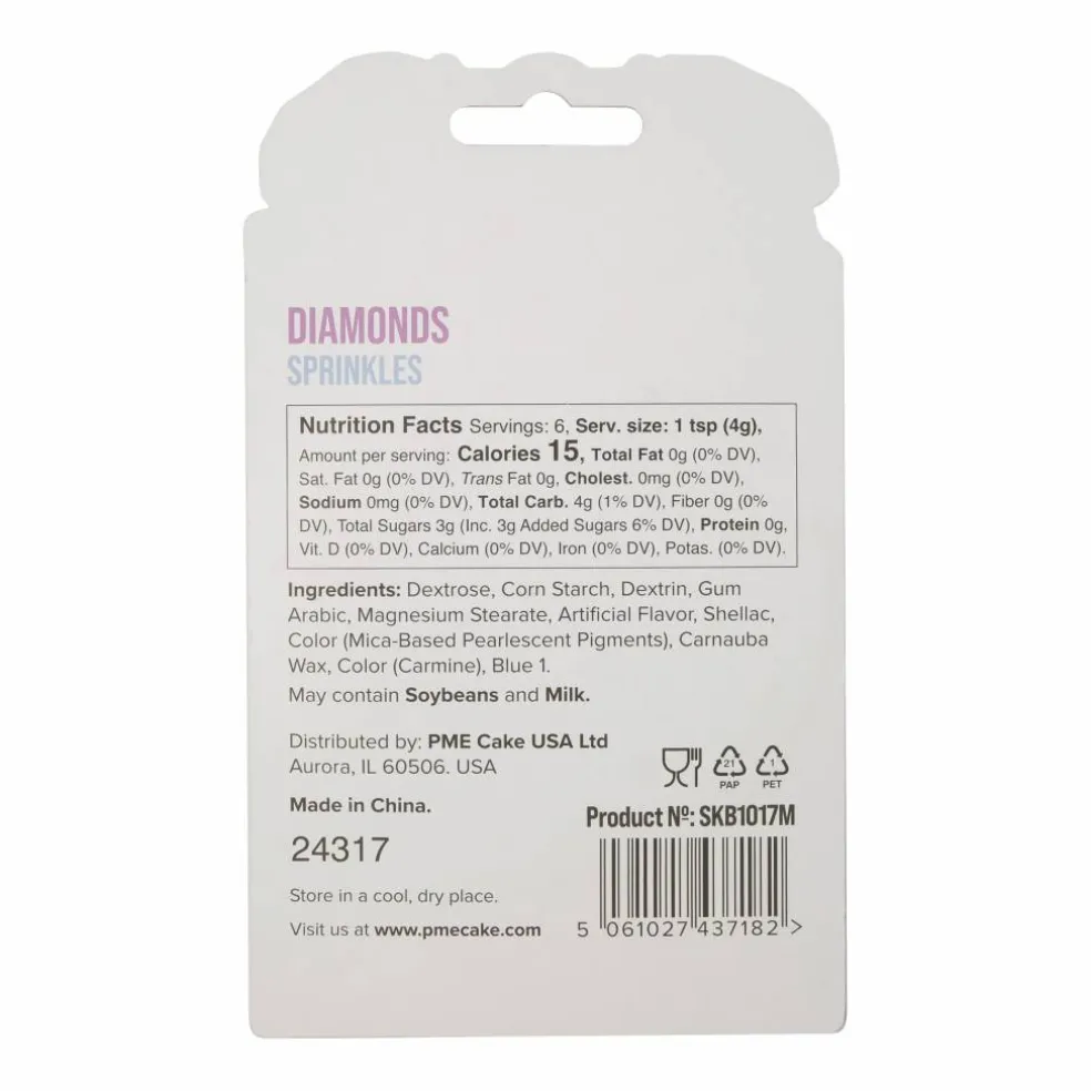 PME Cake Sweet Street® Pastel Diamond Sprinkles