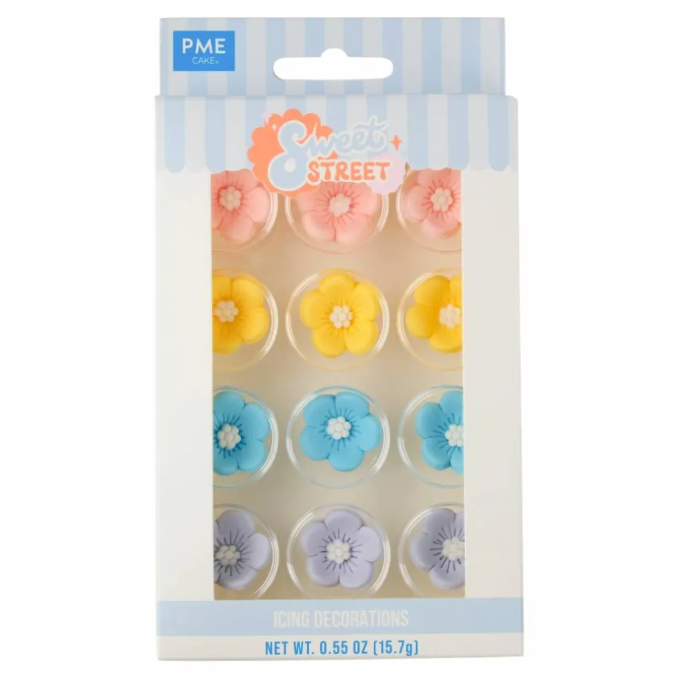 PME Cake Sweet Street® Pastel Flowers Icing Decorations