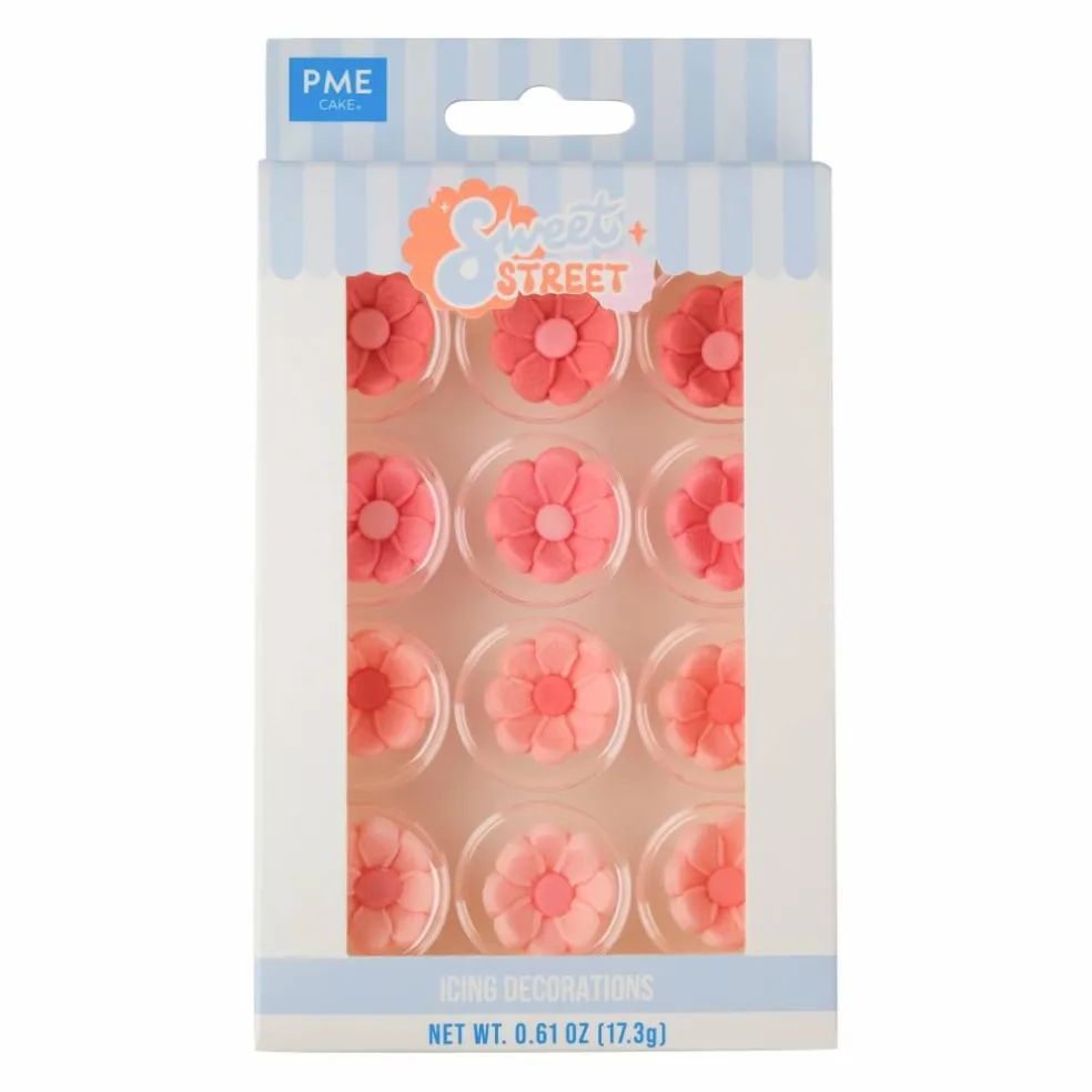 PME Cake Sweet Street® Pink Blossoms Icing Decorations