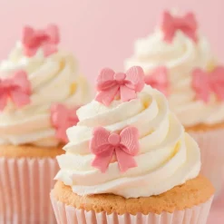 PME Cake Sweet Street® Pink Shimmer Bows Icing Decorations