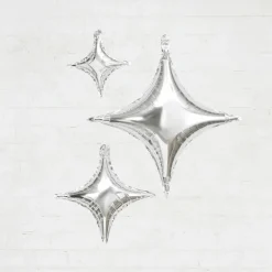 4-Pointed Star Foil Balloons Set by Celebrate Itâ„¢