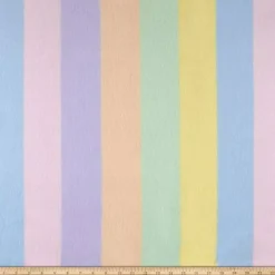 Polar Fleece 58" Pastel Stripe 3 Yard Pre-Cut Fabric