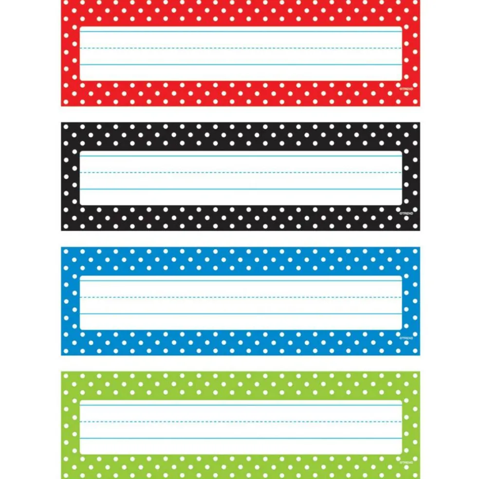 Polka Dots Desk Toppers® Name Plates Var. Pk., 32 ct