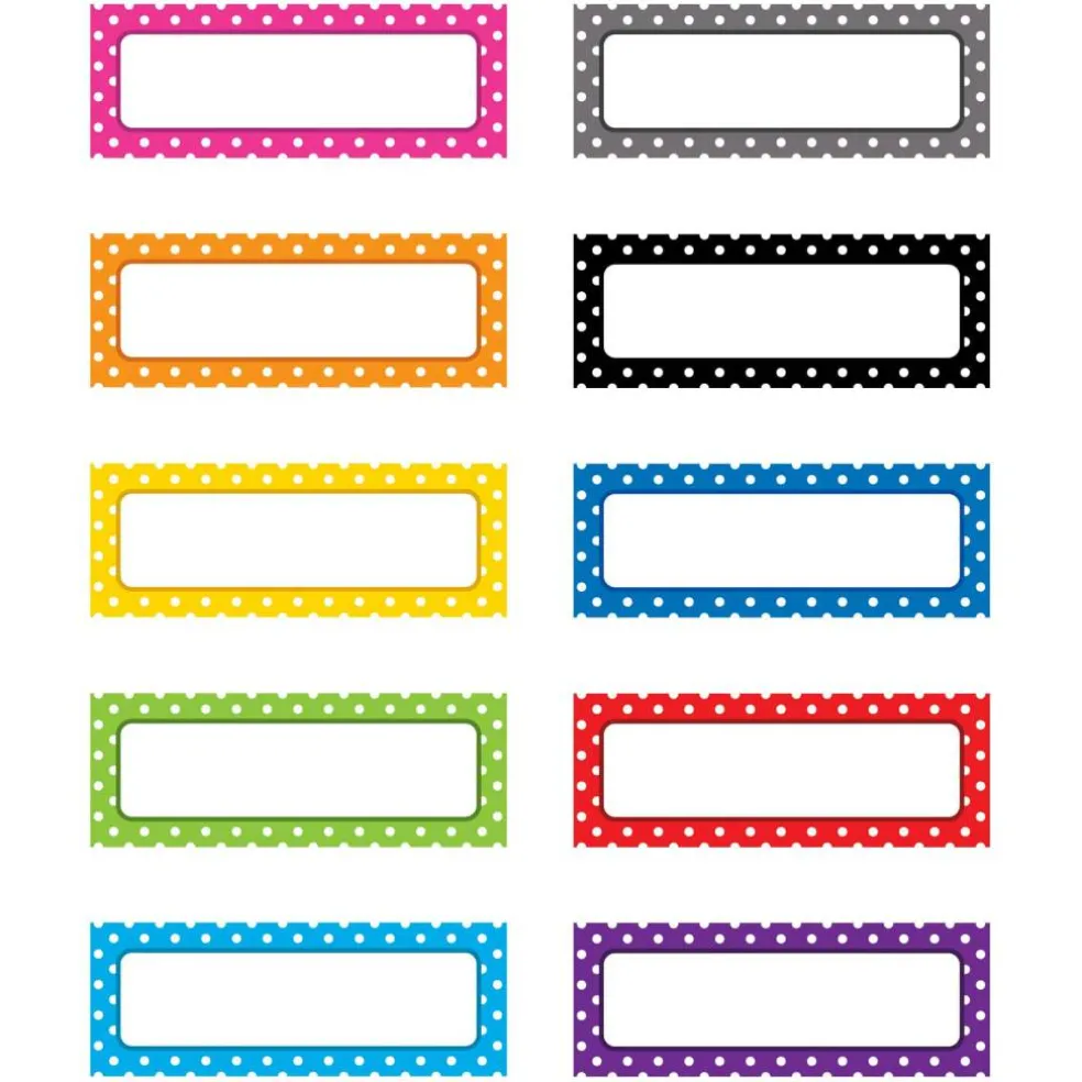 Polka Dots Magnetic Labels