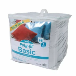 Poly-Fil® Basic™ 6ct. Pillow Inserts, 16" x 16"