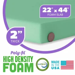 Poly-Fil® 2" High Density Foam, 22" x 44"