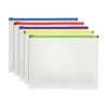 Poly Zip Envelope, Letter Size, Assorted, 5-Pack