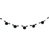 5' Pom Pom Black bat garland