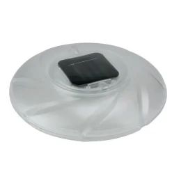 Pool Central 7.5" Clear Color Changing Solar Powered Floating Disc Pool Light