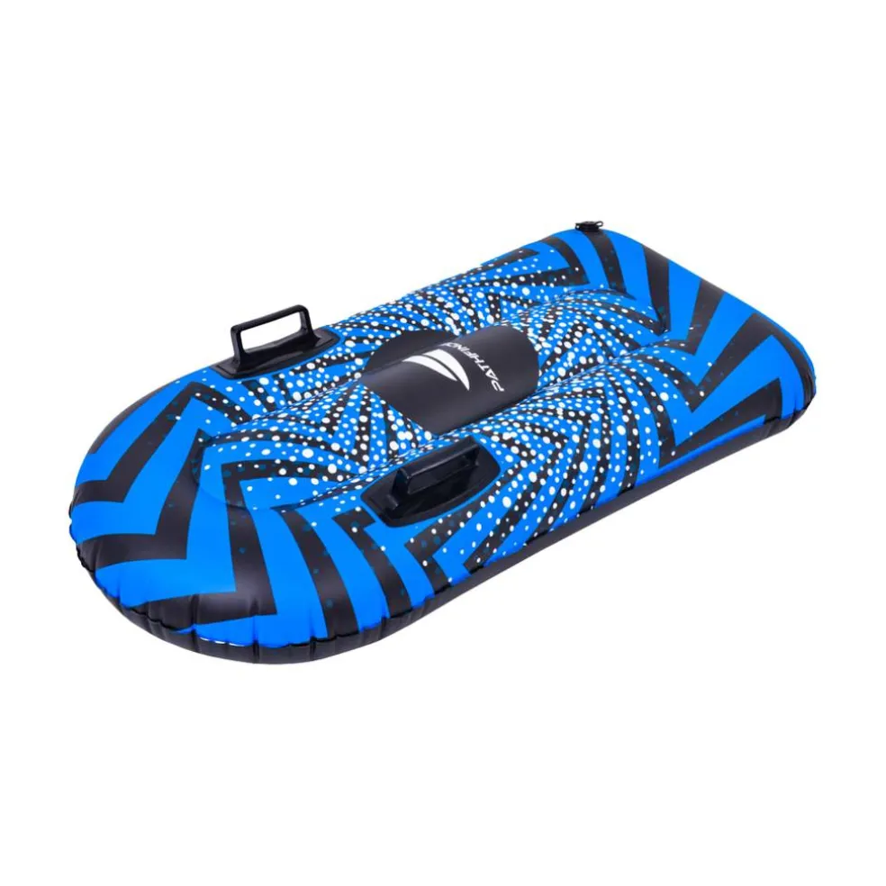 Pool Central 3.2ft. Inflatable Long Black & Blue Ride-On Pool Float & Snow Tube