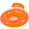 Pool Central 4ft. Orange Inflatable Inner Tube Pool Float with Backrest