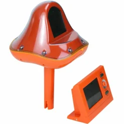 Pool Central® 8" Orange Wireless Digital Pool Thermometer with Receiver Station