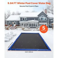 Pool Cover Water Bags 5 Pack 10 Foot Double Chamber Tubes for Winter Covers