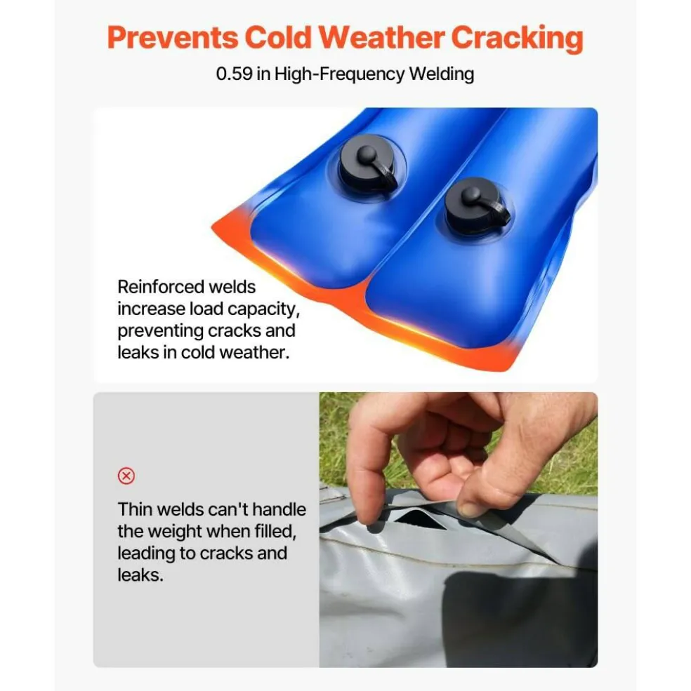 Pool Cover Water Bags 5 Pack 10 Foot Double Chamber Tubes for Winter Covers