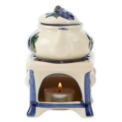 Porcelain Teapot Stovetop Candle Oil Warmer 3.87" x 3.12" x 5.37"