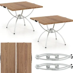 Portable Aluminum Camping Table 24 Inch Foldable Side Table with Carry Bag
