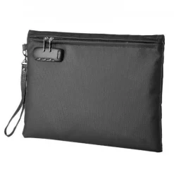 Portable Fireproof Document Bag with Lock, Heat Insulated and Waterproof for Files and Passports