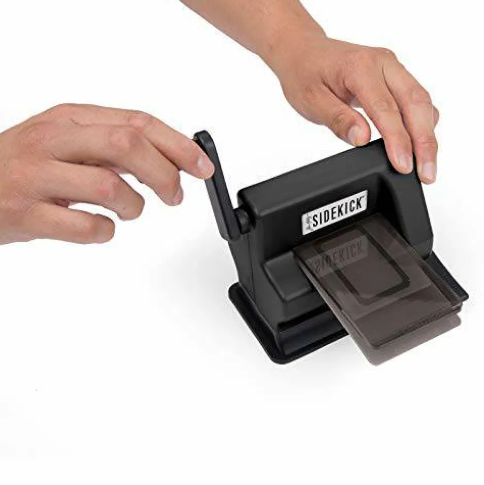 Portable Manual Die Cutting & Embossing Machine for Arts & Crafts, Scrapbooking & Cardmaking, 2.5” Opening, One Size, Tim Holtz Sidekick Starter Kit