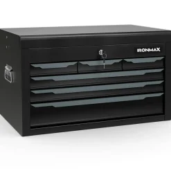 Portable Steel Toolbox 6 Drawer Ball Bearing Slides 120 lb Capacity