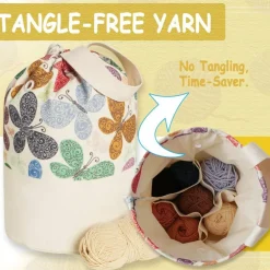 Portable Yarn Storage Bags - (Medium, Butterfly) 12
