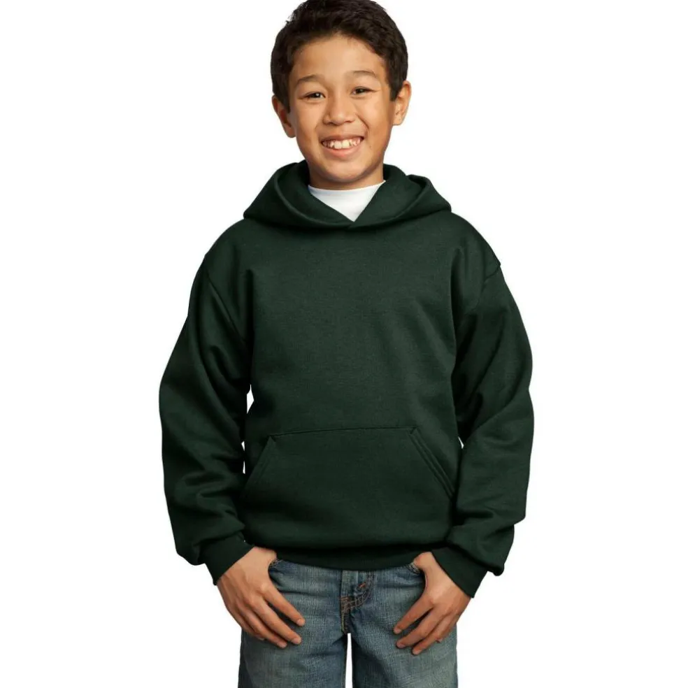 Port & Company® Colors Youth Core Fleece Pullover Hooded Sweatshirt