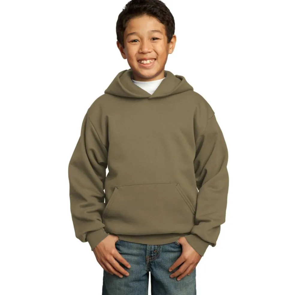 Port & Company® Colors Youth Core Fleece Pullover Hooded Sweatshirt