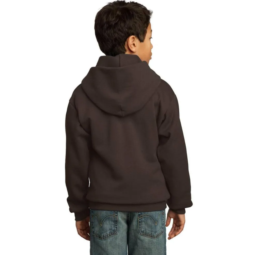 Port & Company® Colors Youth Core Fleece Pullover Hooded Sweatshirt
