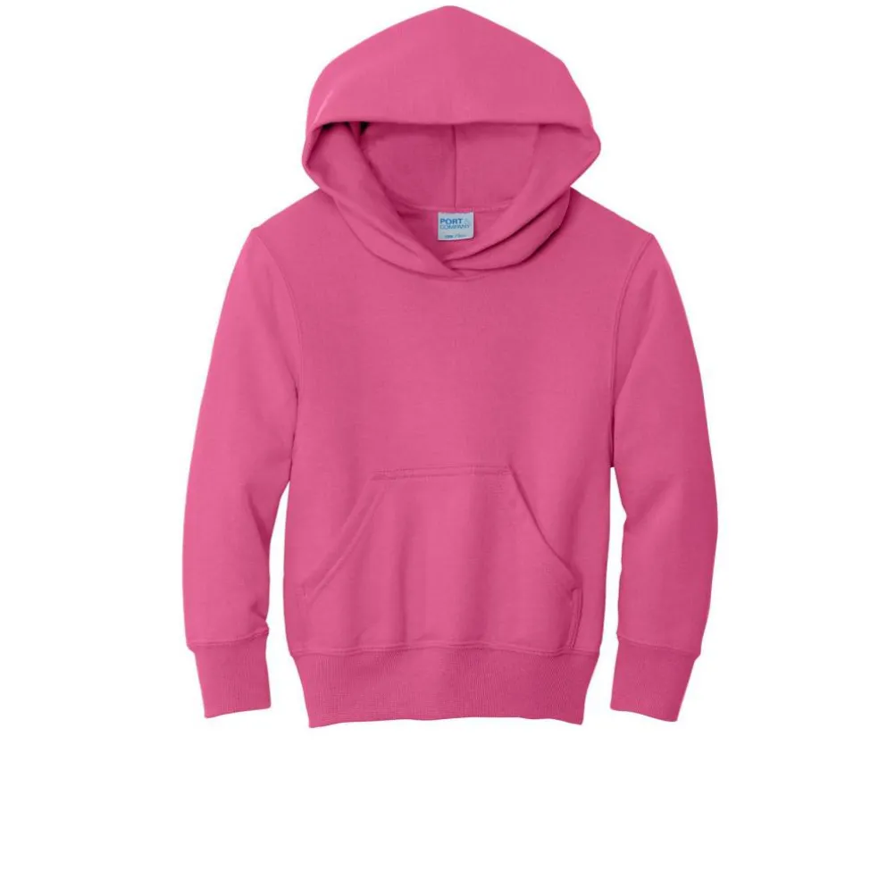 Port & Company® Colors Youth Core Fleece Pullover Hooded Sweatshirt