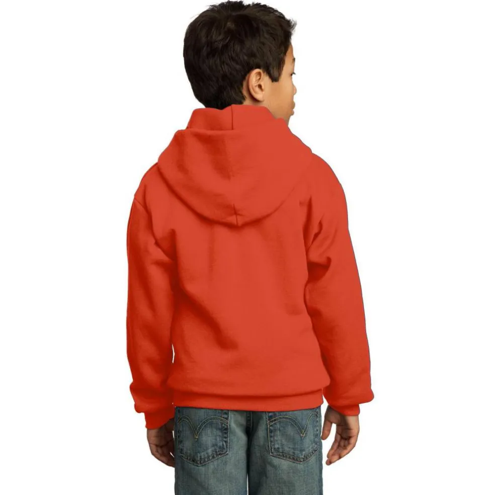 Port & Company® Colors Youth Core Fleece Pullover Hooded Sweatshirt