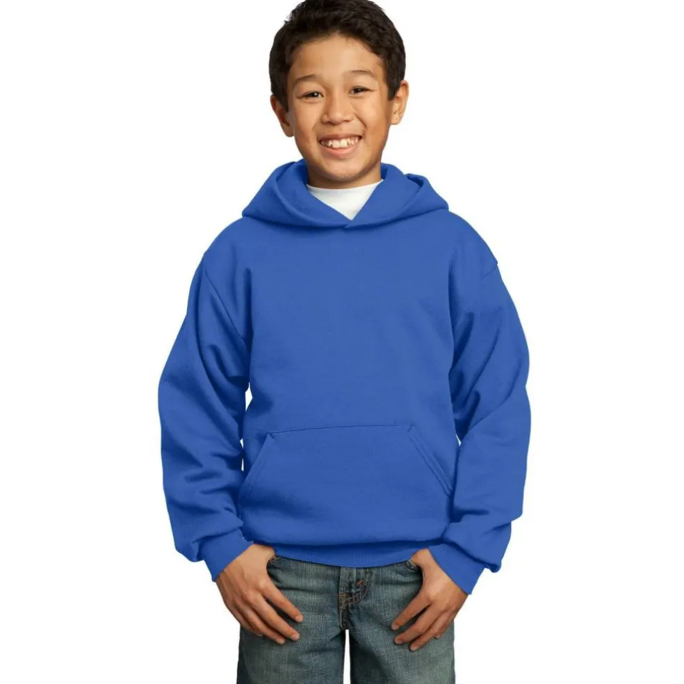 Port & Company® Colors Youth Core Fleece Pullover Hooded Sweatshirt