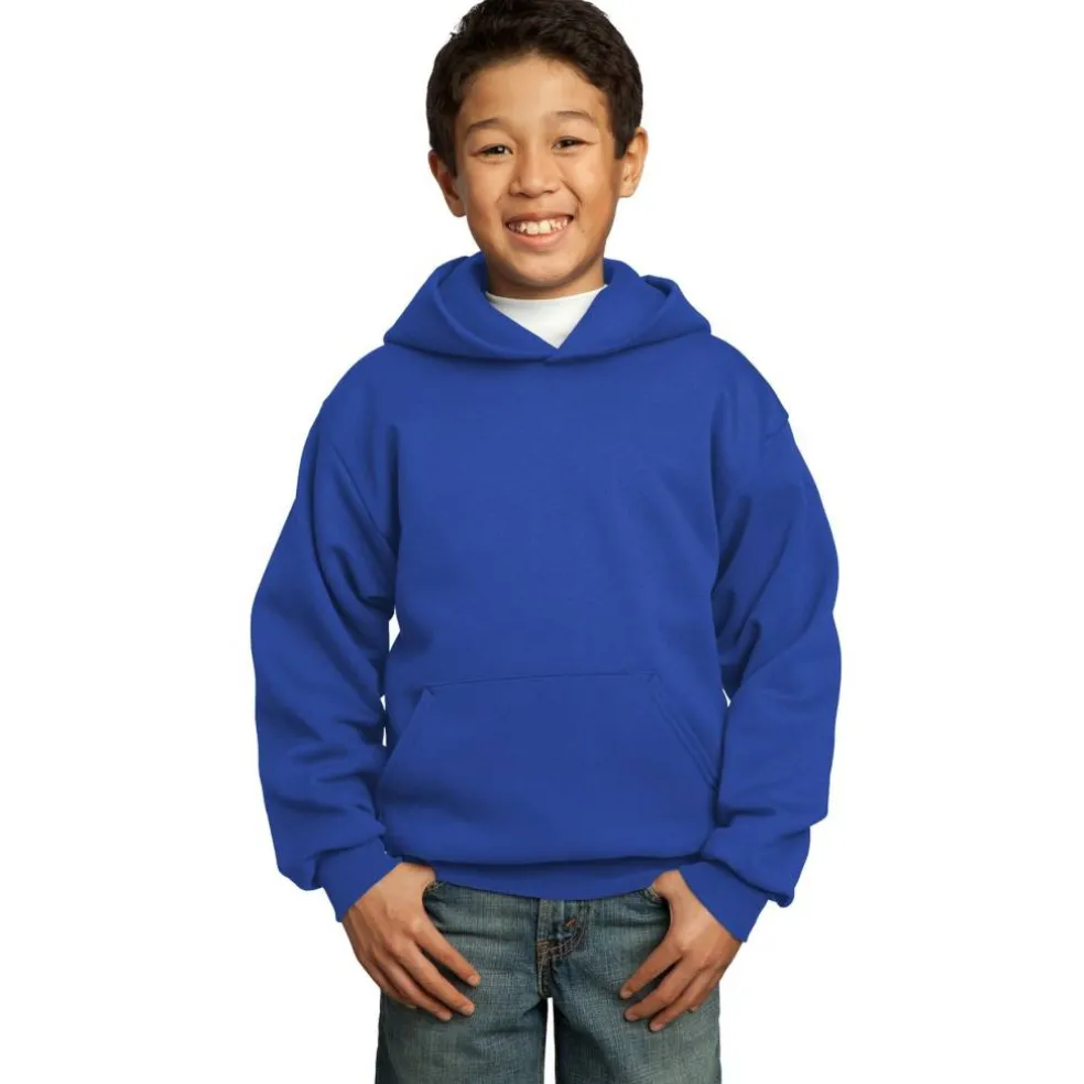 Port & Company® Colors Youth Core Fleece Pullover Hooded Sweatshirt