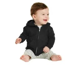 Port & Company® Core Fleece Full-Zip Hooded Infant Sweatshirt