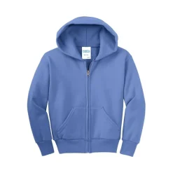 Port & Company® Youth Core Fleece Full-Zip Hooded Sweatshirt